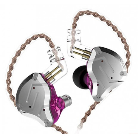 Наушники KZ Acoustics ZS10 Pro без микрофона (фиолетовый)