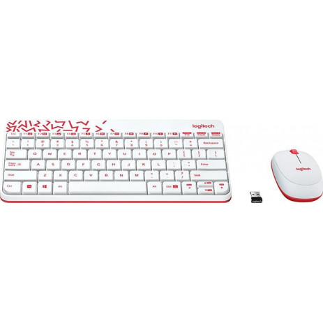 Клавиатура + мышь Logitech MK240 Nano (белый)