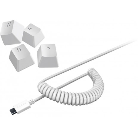 Набор кейкапов Razer PBT Keycap + Coiled set (белый)