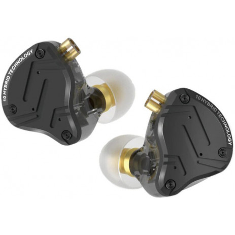 Наушники KZ Acoustics ZS10 Pro X с микрофоном (черный)