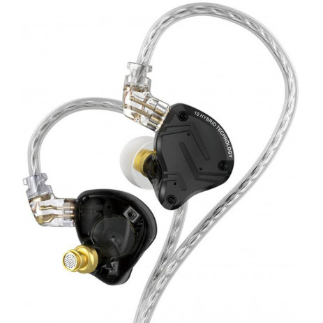 Наушники KZ Acoustics ZS10 Pro X с микрофоном (черный)