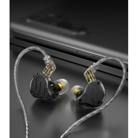 Наушники KZ Acoustics ZS10 Pro X с микрофоном (черный)