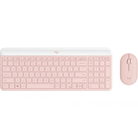 Клавиатура + мышь Logitech MK470 (розовый)