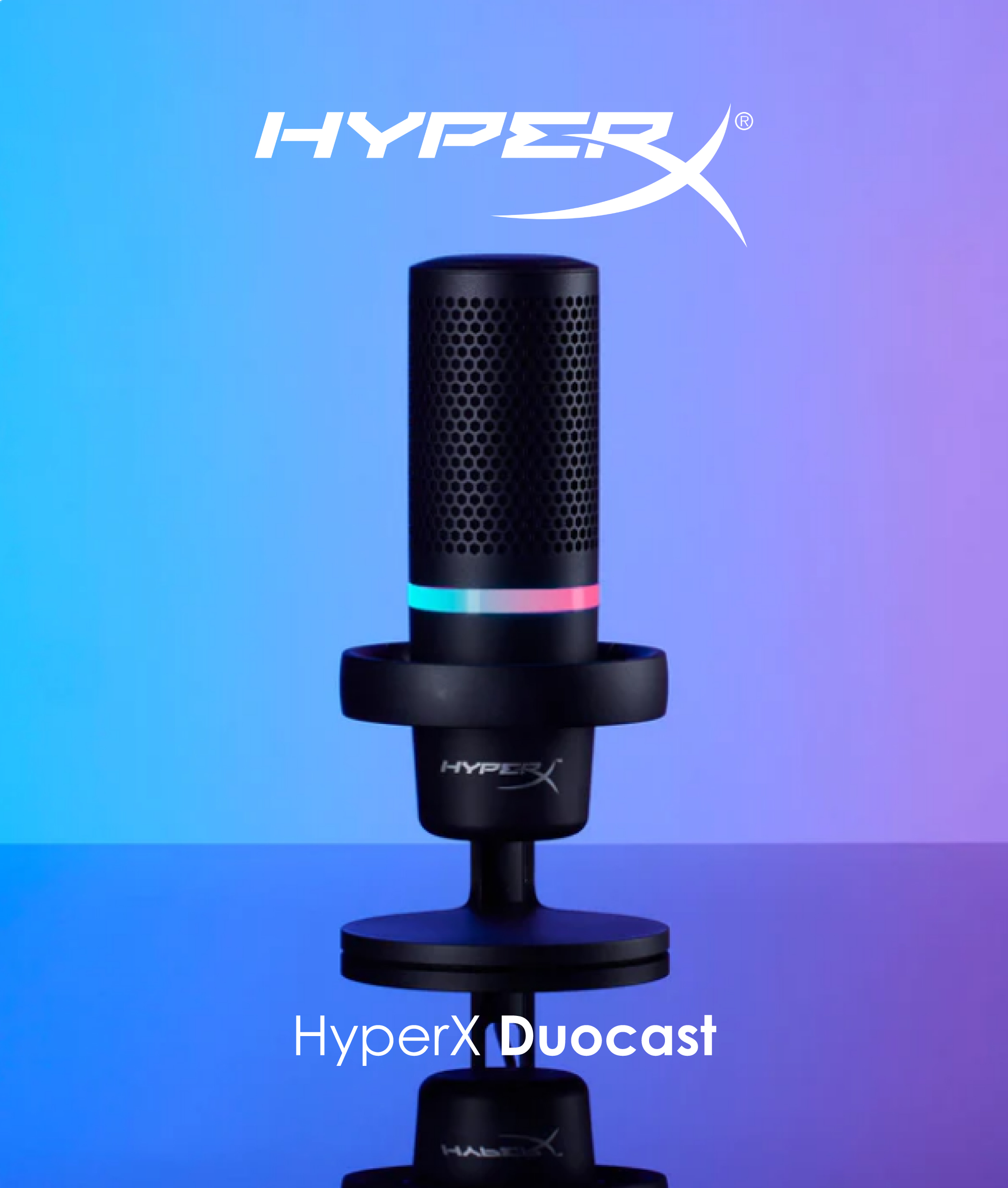 HYPERX Duocast. HYPERX Microphone. Duocast.